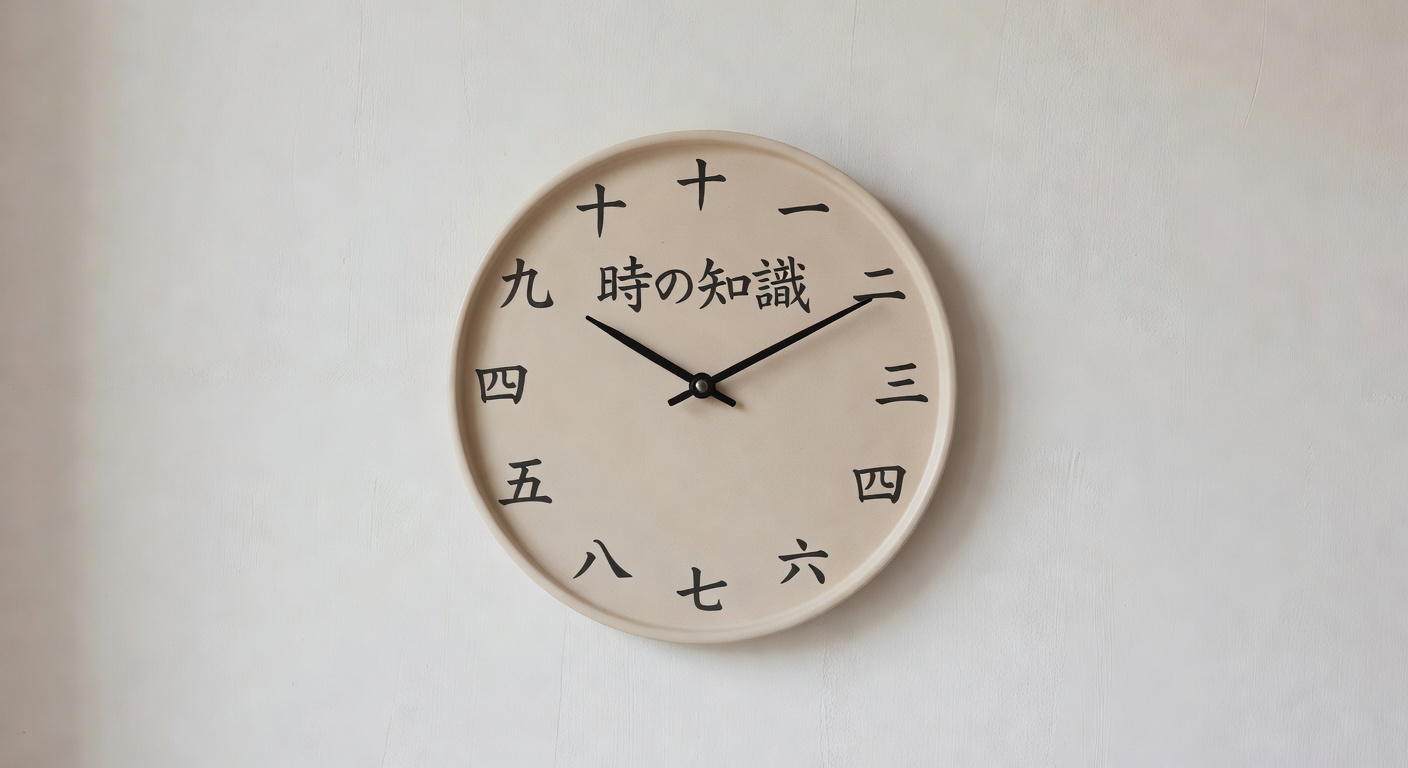 Clock with Japanese numerals — time and transformation