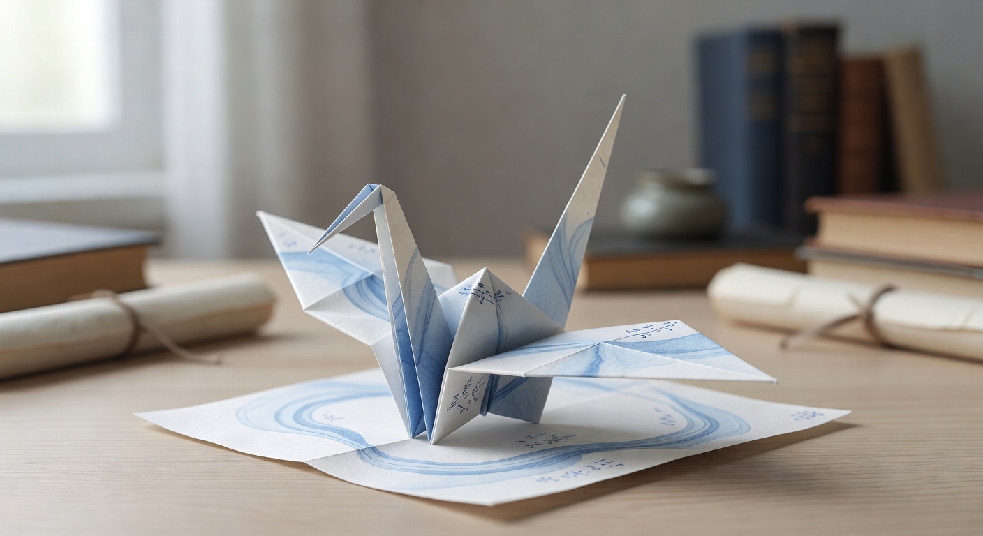 Origami crane — transformation